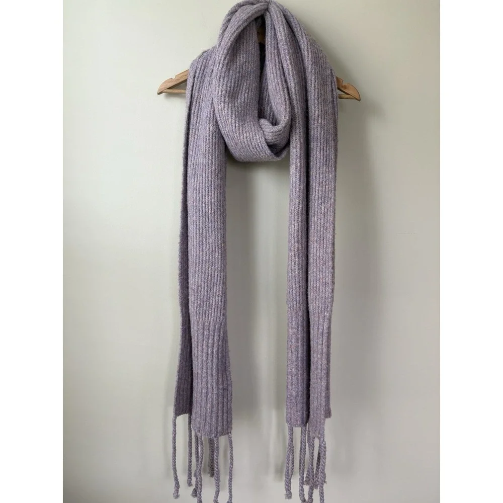 Free People Hit The Ground Light Purple Scarf